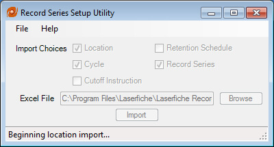 Record Series Setup Utility