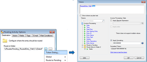 Token Dialog Menu
