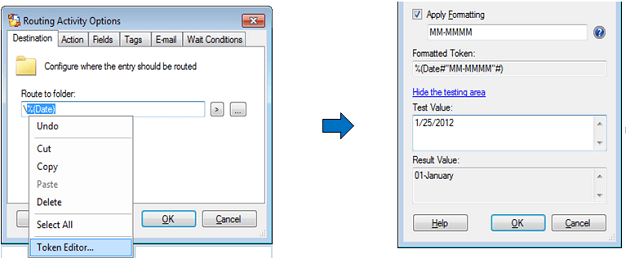 Routing Activity Options