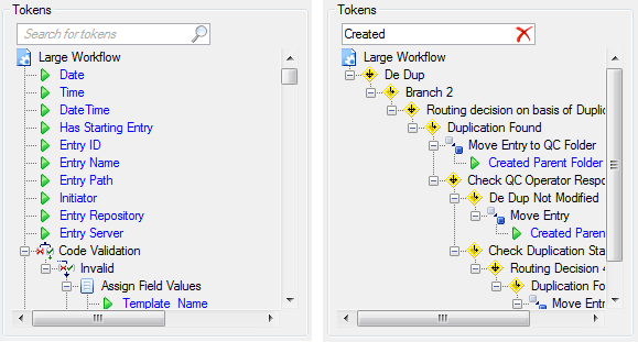 Tokens Created Option