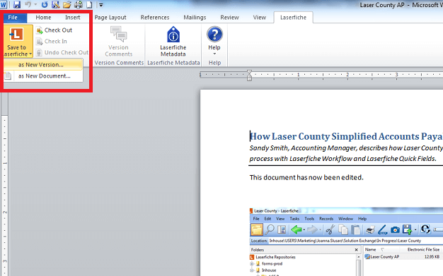 Laserfiche Tab