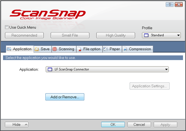 ScanSnap Connector for Laserfiche from CDI Screenshot 1