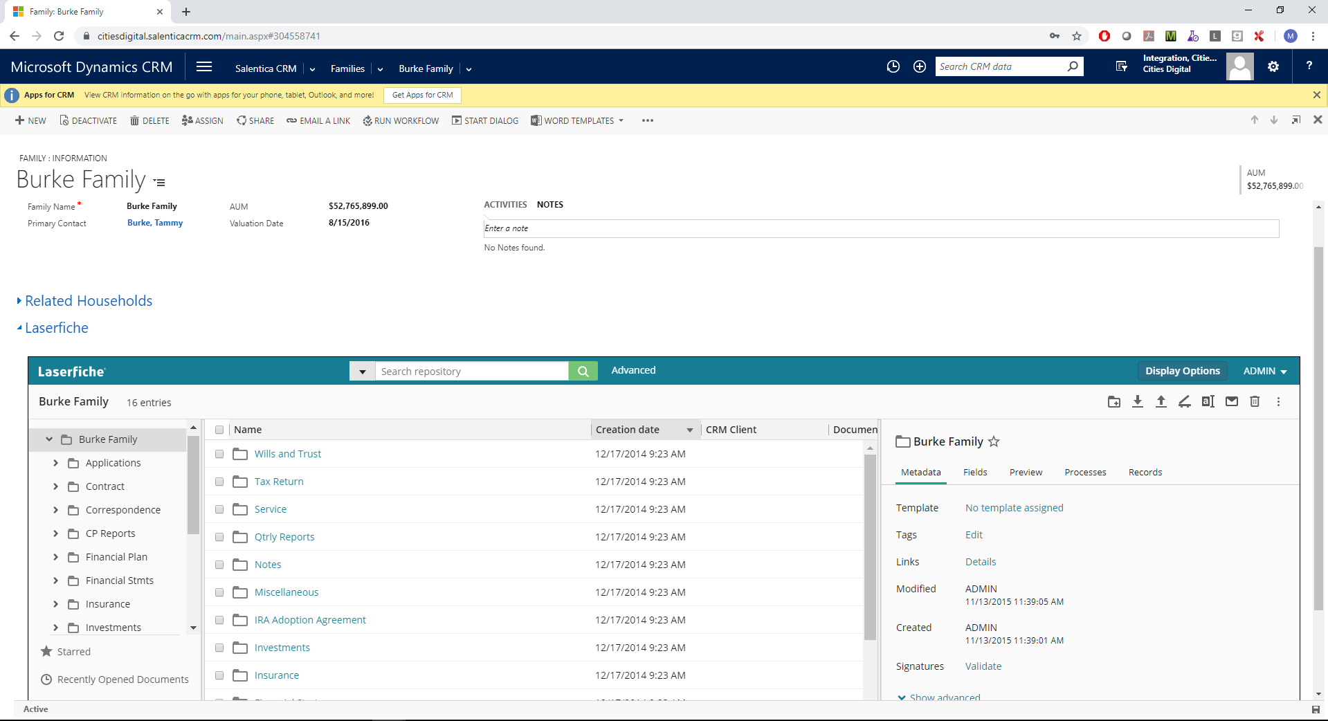 Salentica© Integration with Workflow Activities by CDI Screenshot 0