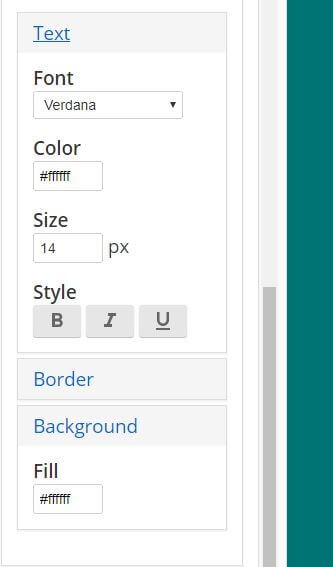 This image shows how to format the Submit button so that it blends in with the background color.