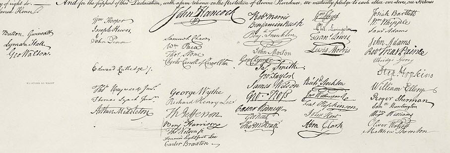 Various written signatures.