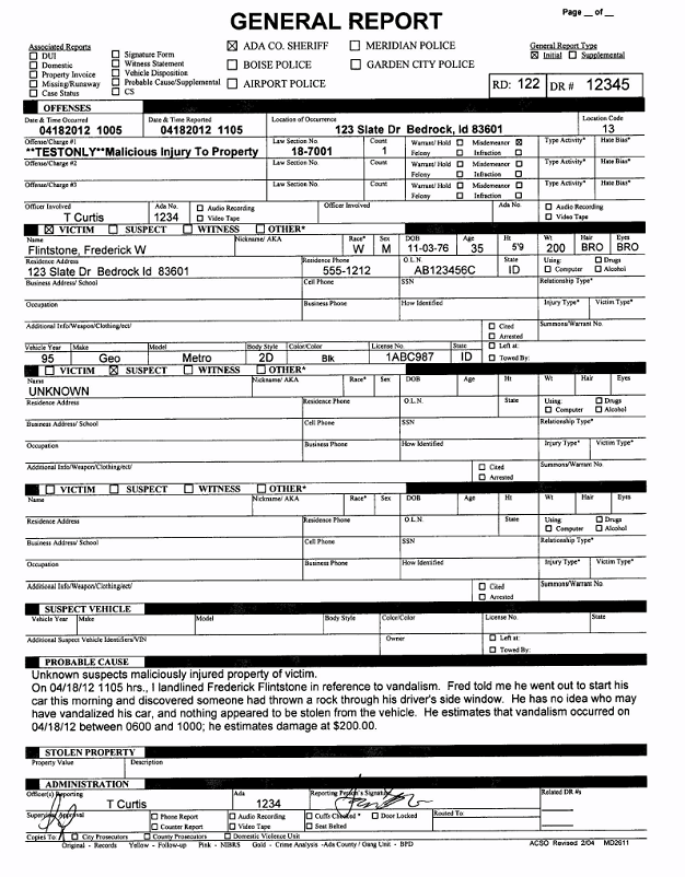 Ada County Capture the Reports