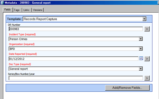 Report Records Capture