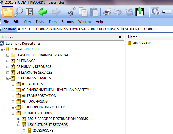 Adams Laserfiche Records Management Edition