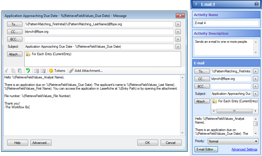 Configuration Email