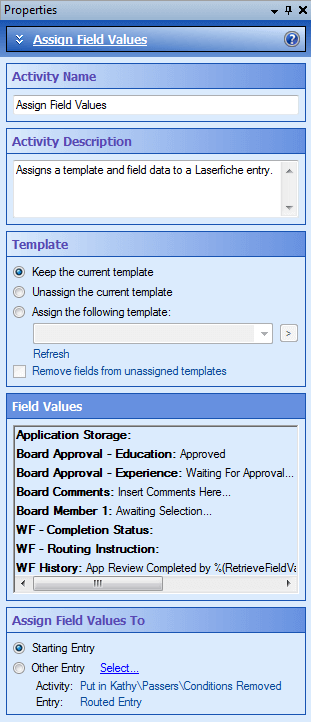“Assign Field Values”