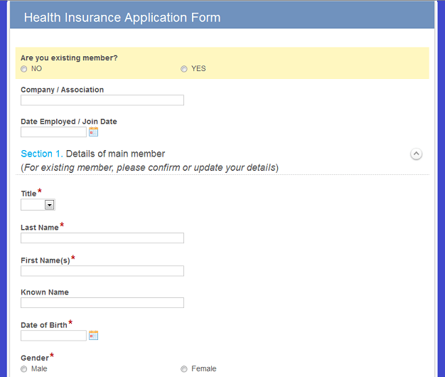 Insurance Form the Process
