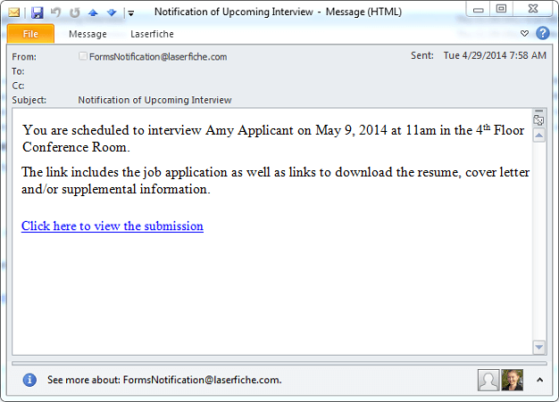 Interview Scheduled Email
