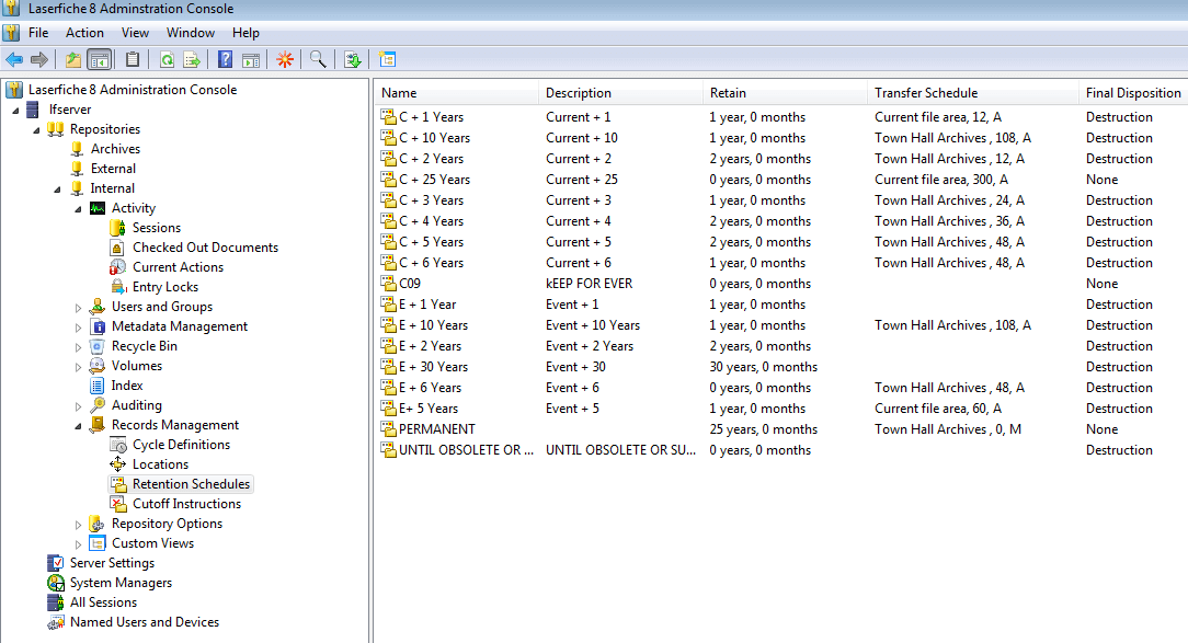 Laserfiche Administration Console