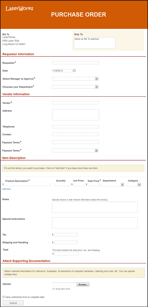 Purchase Orders New Process