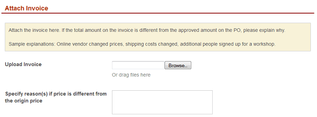 Uploaded the Invoice