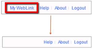 Hide “My Weblink” Option