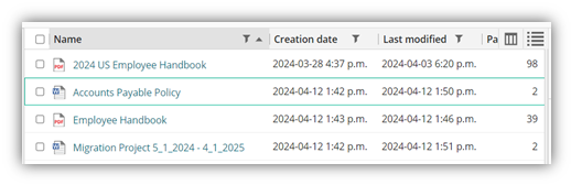 The document repository in Laserfiche Cloud.