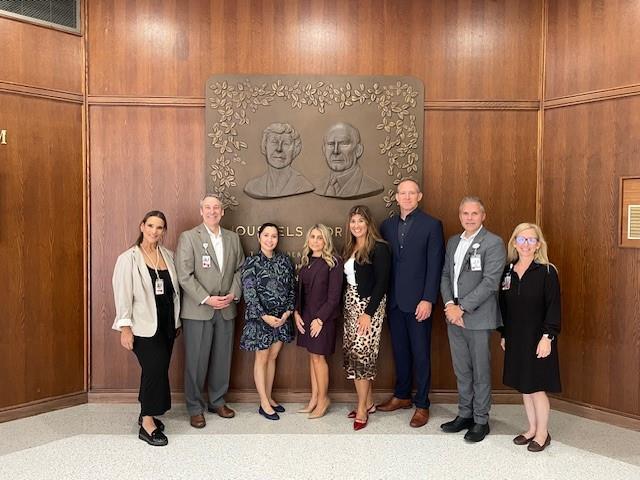 The Laserfiche team on a hospital tour with the MemorialCare team.