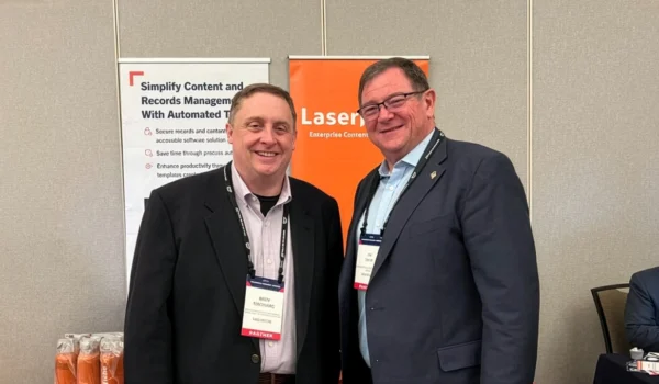 Laserfiche employees at the 2026 Government Innovation Showcase in Californai