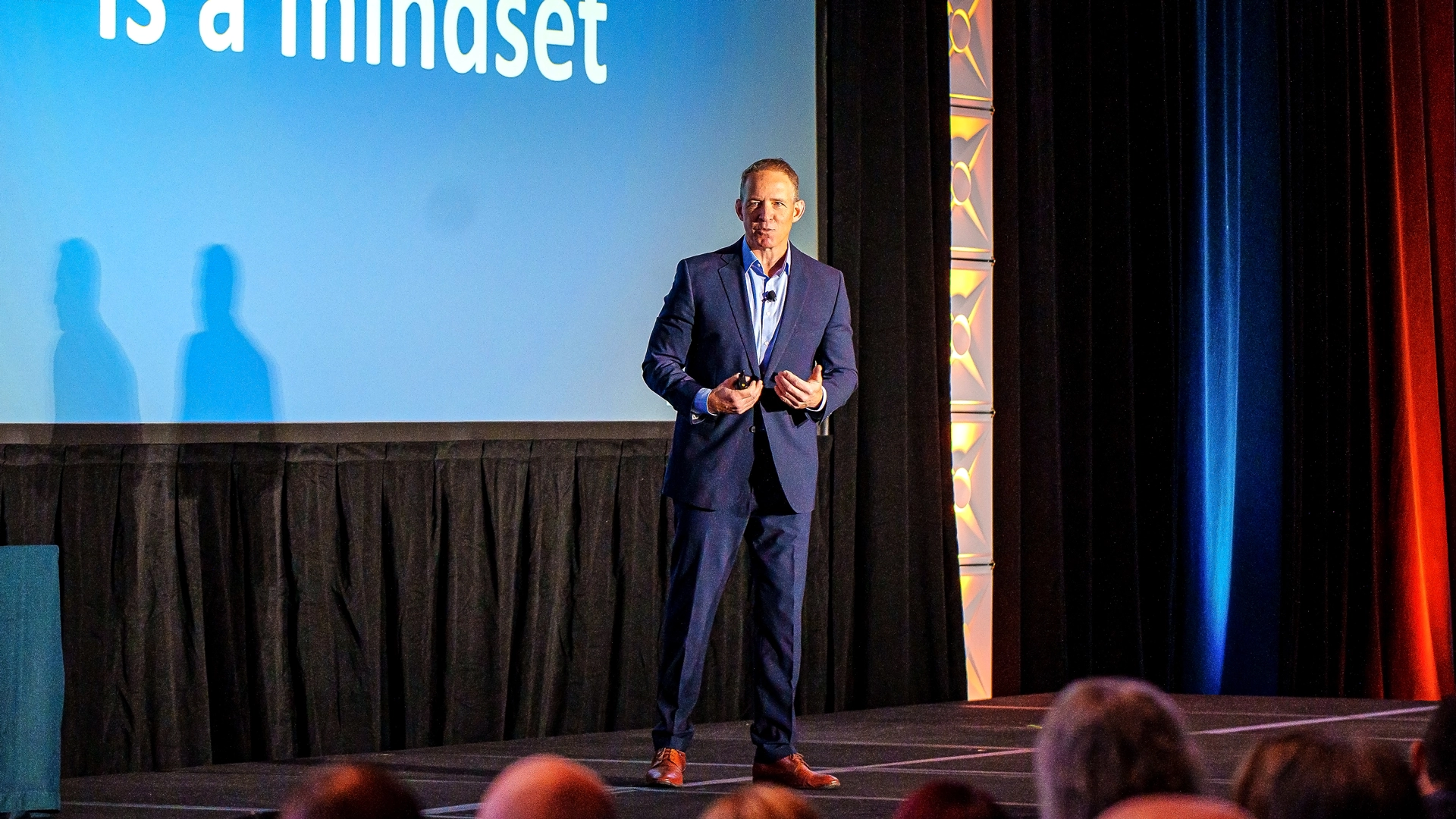 John Merrill speaking during the general session at the 2025 Empower conference.