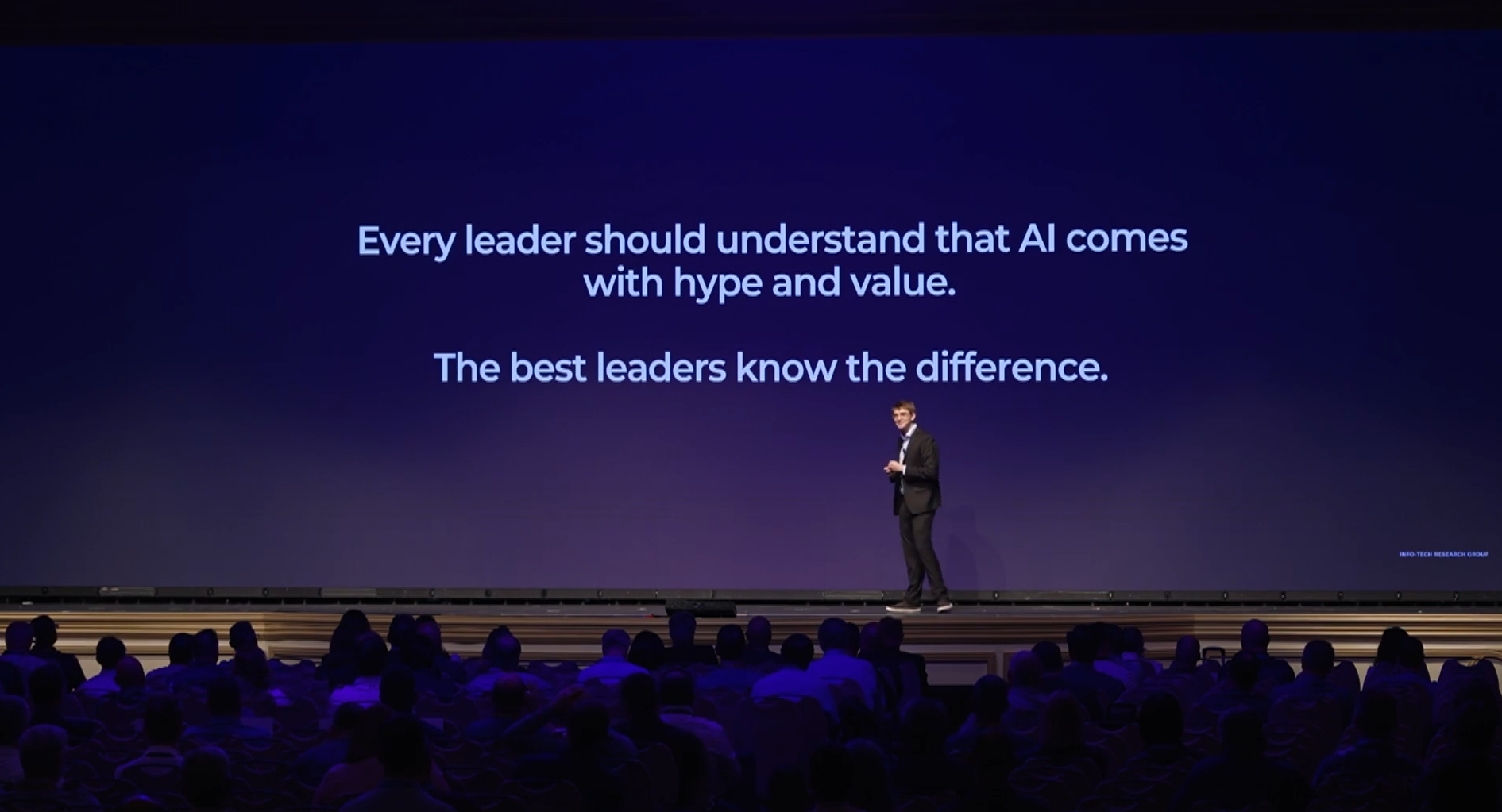 Keynote speaker on stage