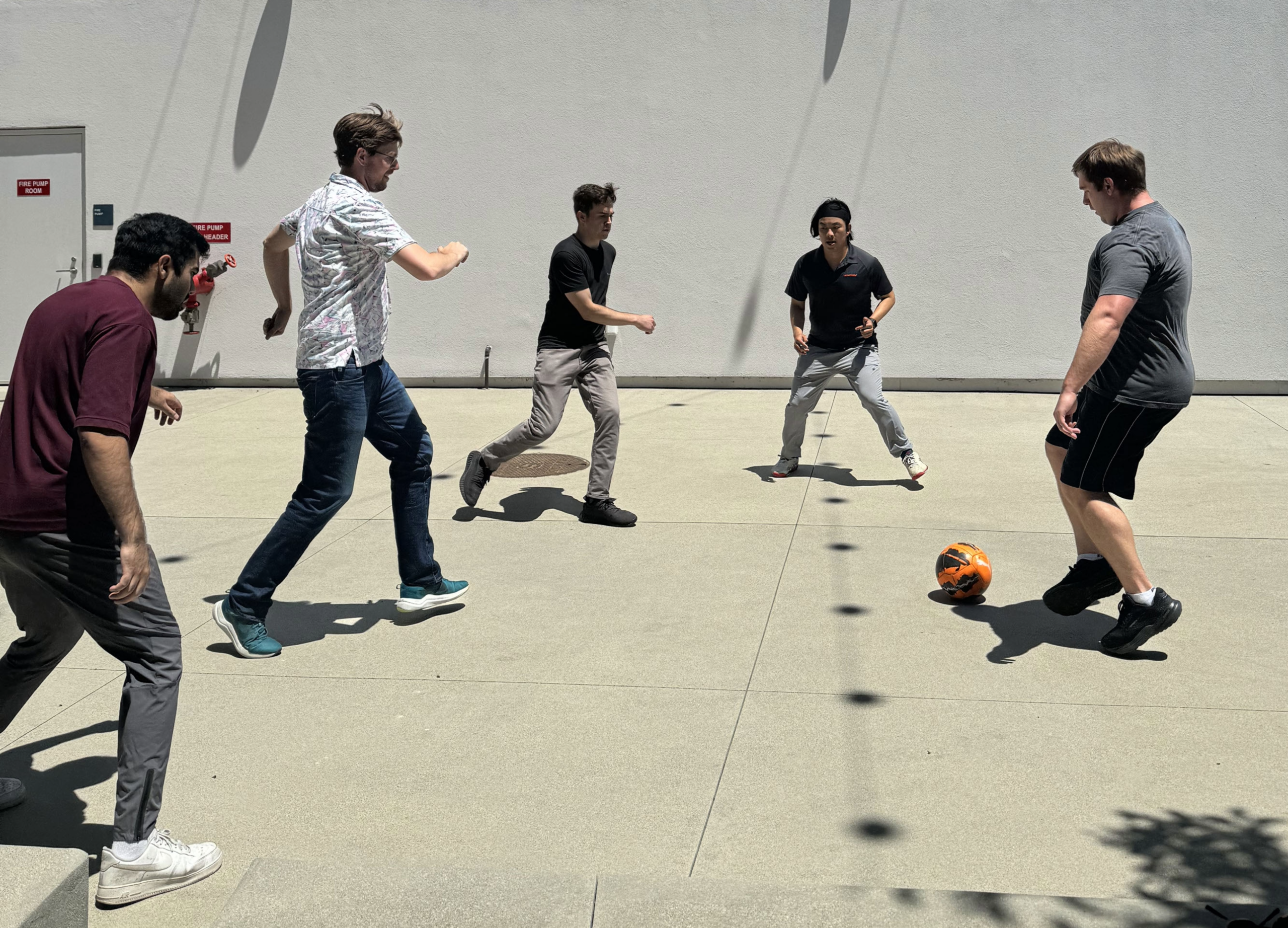 Laserfiche team playing soccer