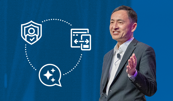 Karl Chan with blue background