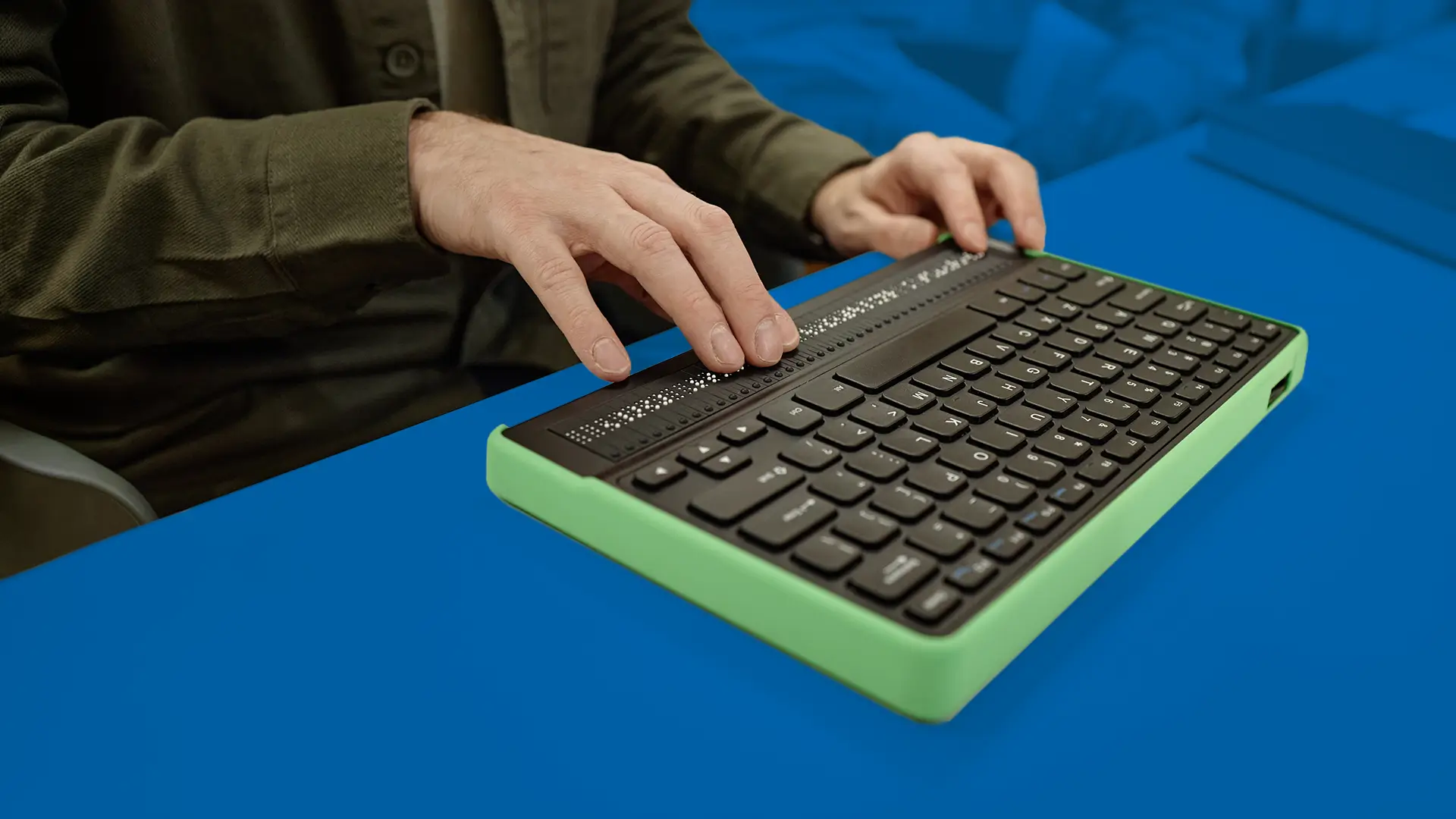 Typing on an ADA compliant keyboard